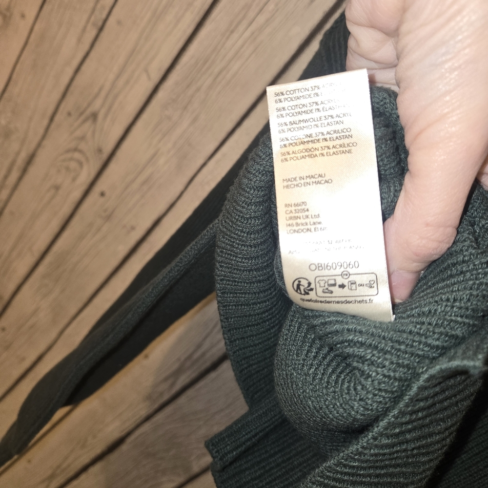 Free People Easy Street Crop Sweater Hunter Green Small - Picture 9 of 13